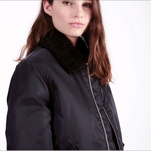 NWOT IRO Abore jacket shearling fur collar